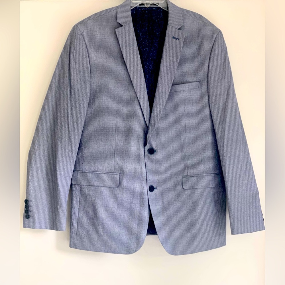 BAR III Slim Fit Blazer, size 42R, Macy’s Brand, Navy/Gray. NWOT